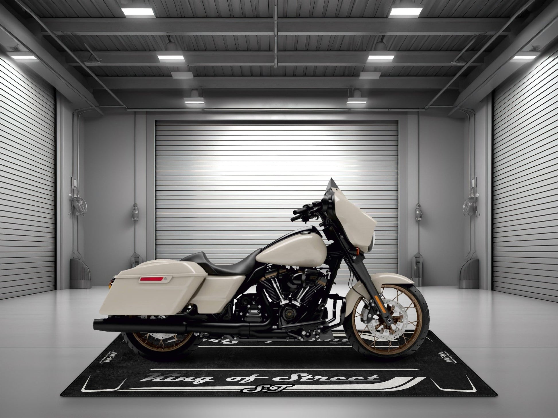 Motorcycle Mat for Cruiser Motorcycle "King of Street ST" - MM7348 - Howling Moto
