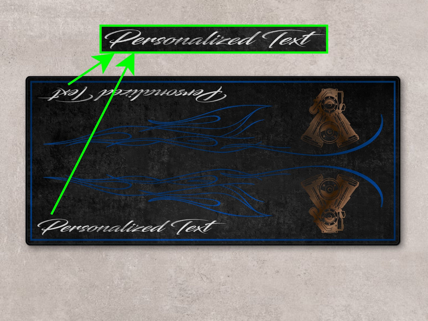 Designed Pit Mat for Cruiser Motorcycle "King of the V-Twins" - MM7302 - Howling Moto