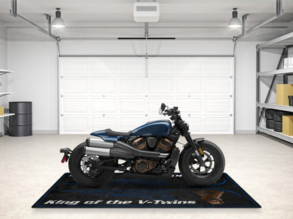 Designed Pit Mat for Cruiser Motorcycle "King of the V-Twins" - MM7302 - Howling Moto