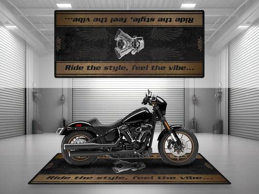MPM Motorcycle Mat for Cruiser Motorcycle "Ride The Style, Feel The Vibe" - MM7306 - Howling Moto