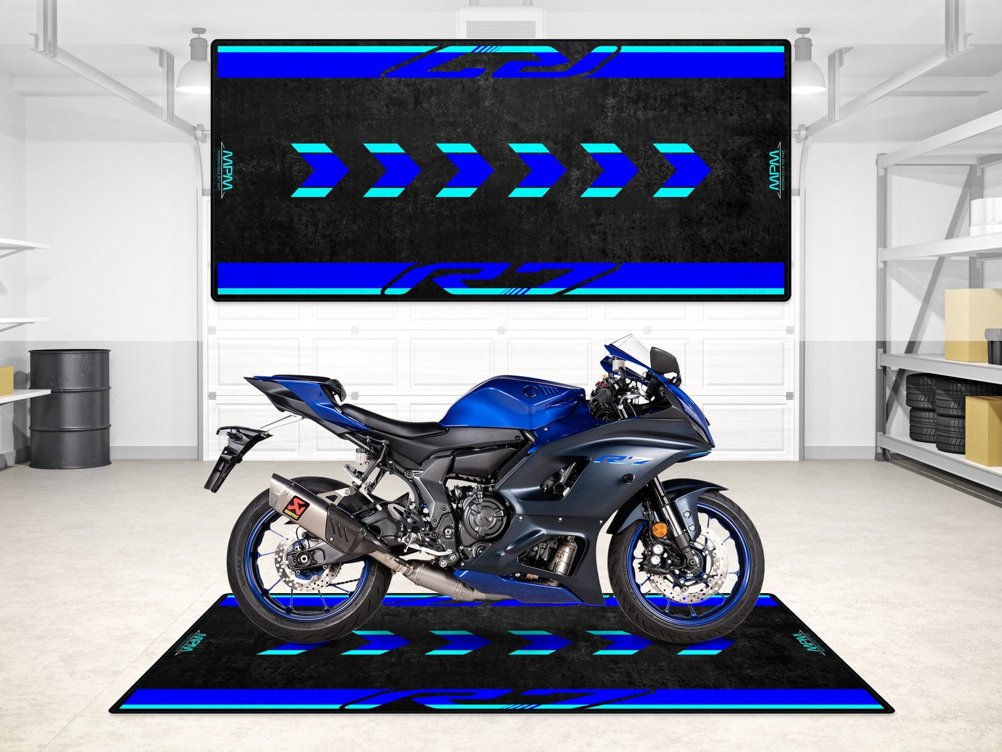 Designed Pit Mat for Yamaha R7 Motorcycle - MM7113 - Howling Moto