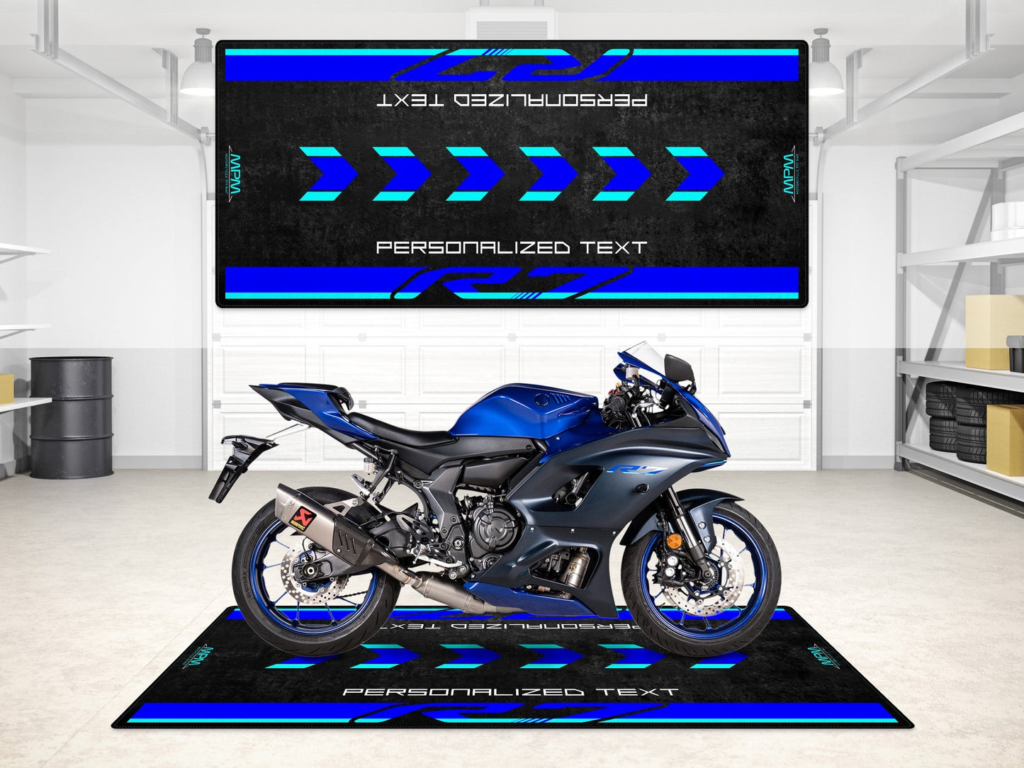 Designed Pit Mat for Yamaha R7 Motorcycle - MM7113 - Howling Moto