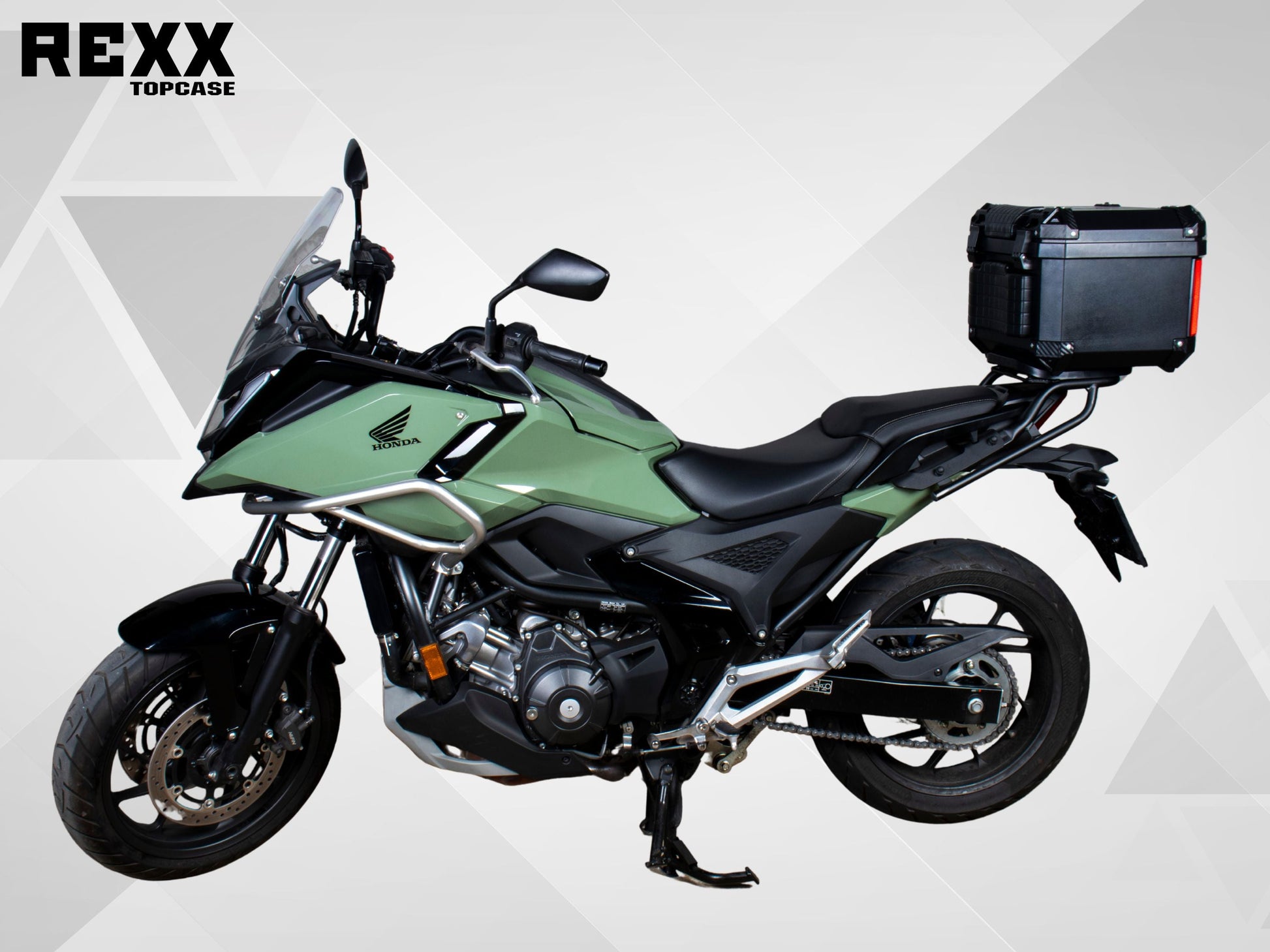 MPM Rexx Premium Motorcycle Top Case 45L – Universal ABS Reinforced Lockable Luggage Box - Howling Moto