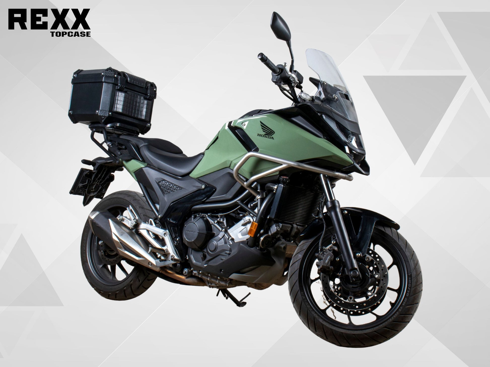 MPM Rexx Premium Motorcycle Top Case 45L – Universal ABS Reinforced Lockable Luggage Box - Howling Moto