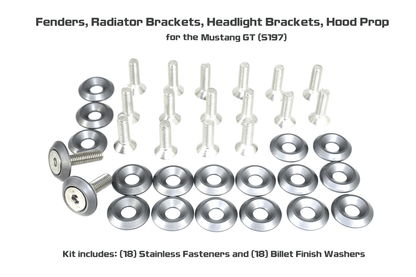 ZSPEC Stage-3 Dress Up Bolts® Fastener Kit for '11-14 Ford Mustang V6 S197, Stainless & Billet - Howling Moto