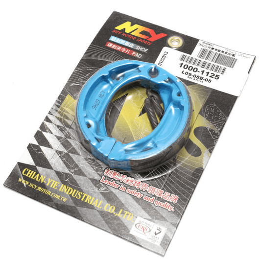 NCY Slotted Brake Shoes for Dio, Elite, Aero - Howling Moto