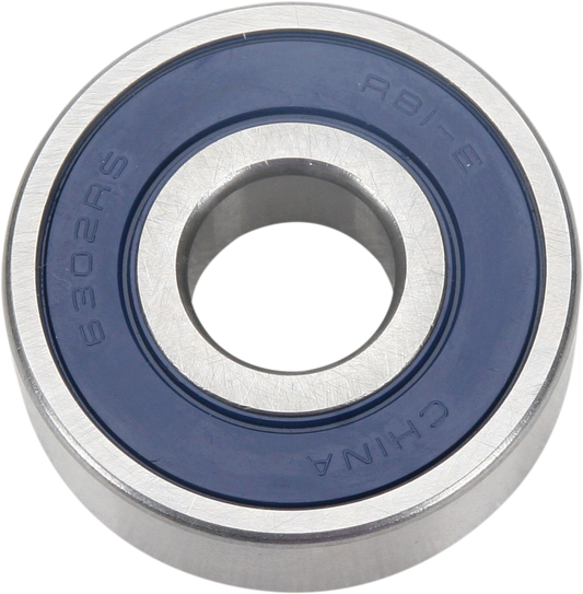 Parts Unlimited 6302-2RS wheel bearing with double seal, 15x42x13 size, shown in a close-up view highlighting the bearing's double seal design.