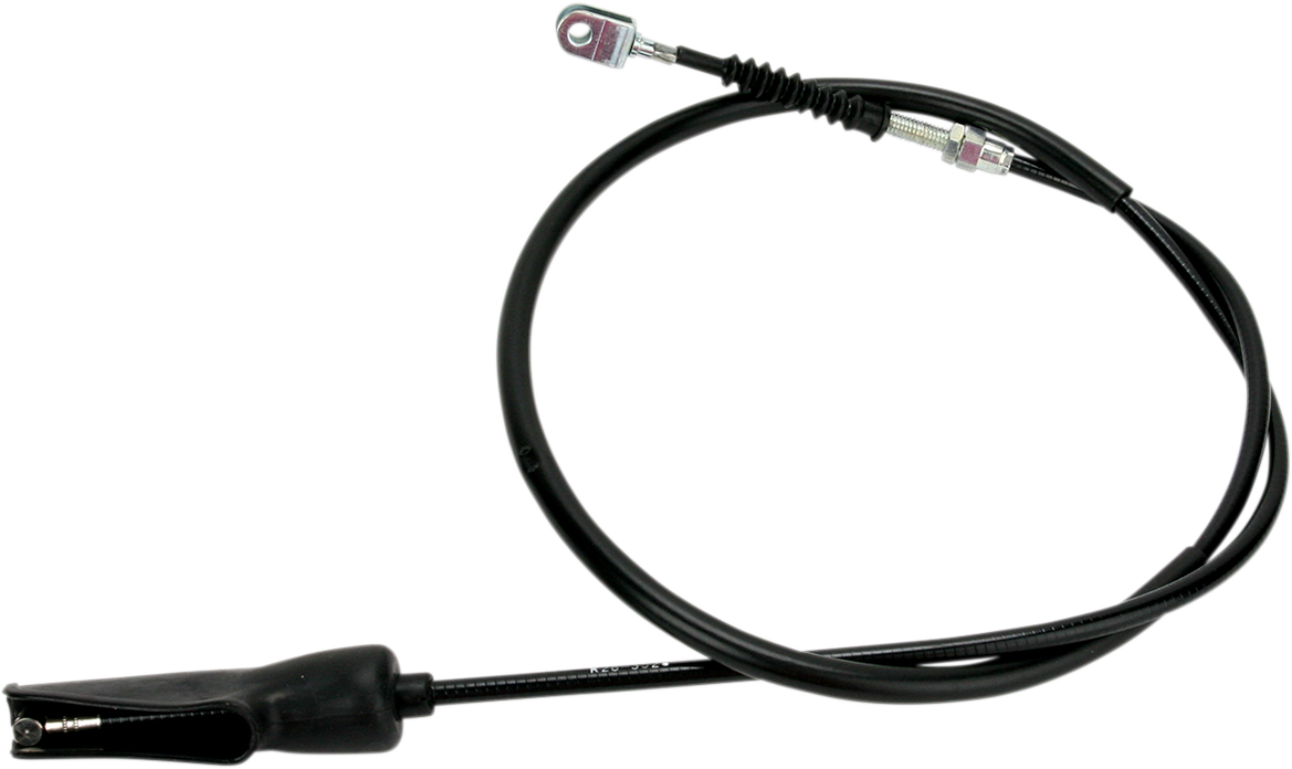 Parts Unlimited black vinyl brake cable for Yamaha, durable and flexible, designed for reliable brake system performance.