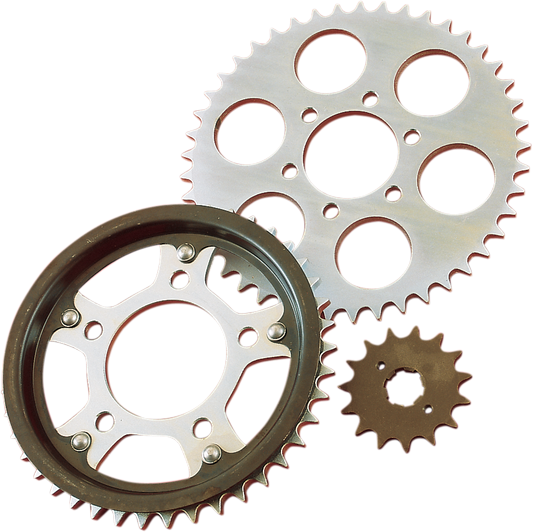 Parts Unlimited 12-tooth countershaft sprocket for Honda motorcycle, metal gear with teeth for drivetrain transmission.