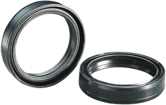 Parts Unlimited front fork seals PUP40FORK455005 with 27mm ID, 37mm OD, 7.5mm thickness, shown in a close-up image.