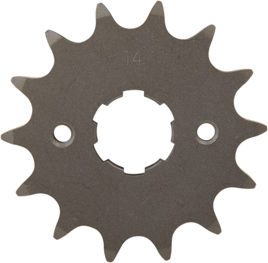 Parts Unlimited Honda countershaft sprocket with 14 teeth, compatible with Honda motorcycle models.