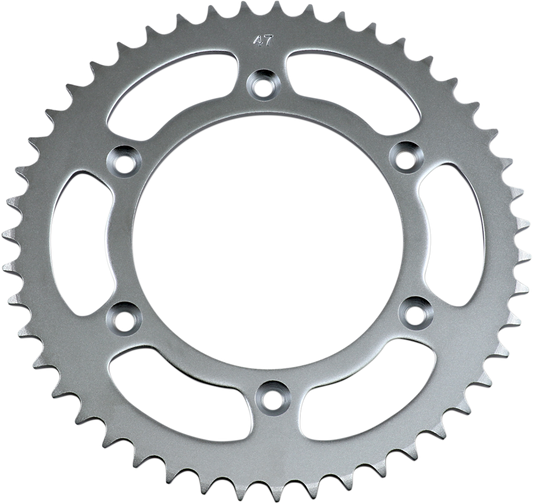 Parts Unlimited Honda 41201-ML3-81 rear sprocket with 47 teeth, designed for motorcycle drivetrain replacement.