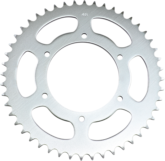 Parts Unlimited Honda rear sprocket with 48 teeth, high-grade steel construction for durable motorcycle drivetrain performance.