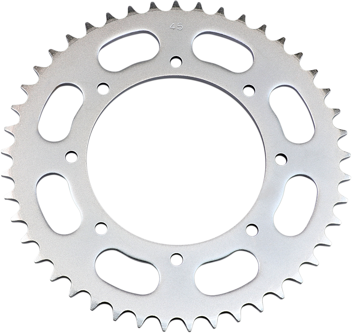 Parts Unlimited Kawasaki CT217-45S rear sprocket with 45 teeth, showcasing the durable metal gear for motorcycle performance.