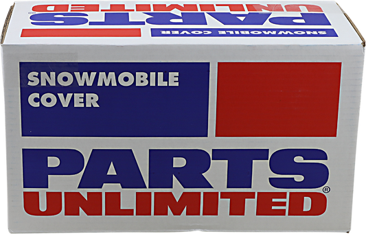Parts Unlimited LM-4003-0103 large black water-resistant snowmobile cover made of durable polyester fabric.