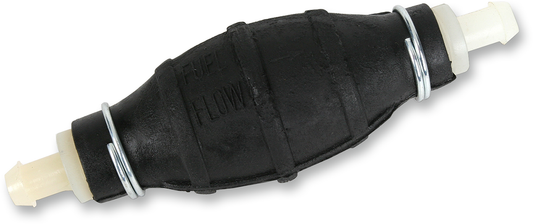 Parts Unlimited Primer Bulb 7002 in-line fuel primer with check valve, fits 1/4" and 5/16" fuel lines for small engines.