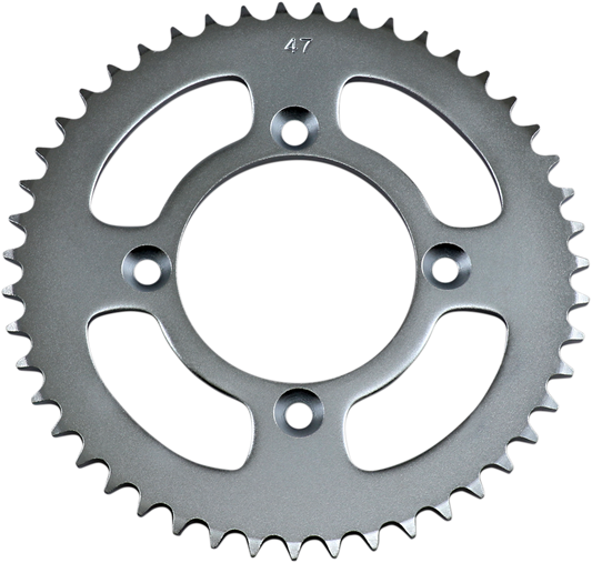 Parts Unlimited 47-tooth rear sprocket for Honda 41201-GC4-000, durable metal bike sprocket with gear teeth.