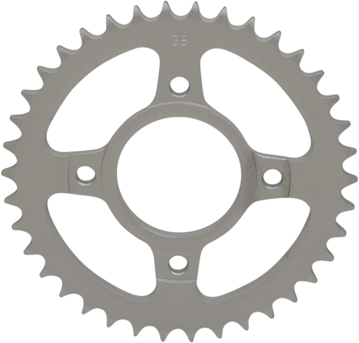 Parts Unlimited rear sprocket for Honda with 38 teeth, durable metal construction, designed for motorcycle drivetrain replacement.