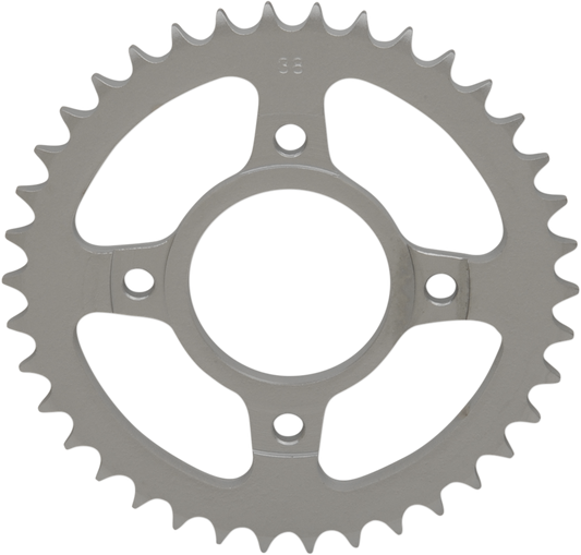 Parts Unlimited rear sprocket for Honda with 38 teeth, durable metal construction, designed for motorcycle drivetrain replacement.