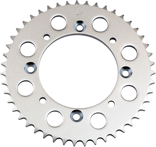 Parts Unlimited rear sprocket for Suzuki and Yamaha motorcycles, 47-tooth, durable metal gear part number 64511-20920-47.