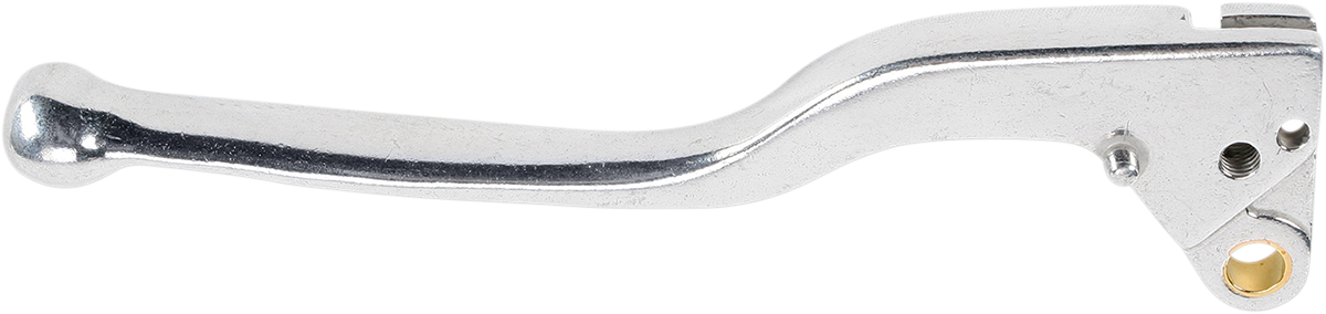 Parts Unlimited polished replacement brake lever for motorcycles, shown in a close-up image highlighting its sleek finish and design.