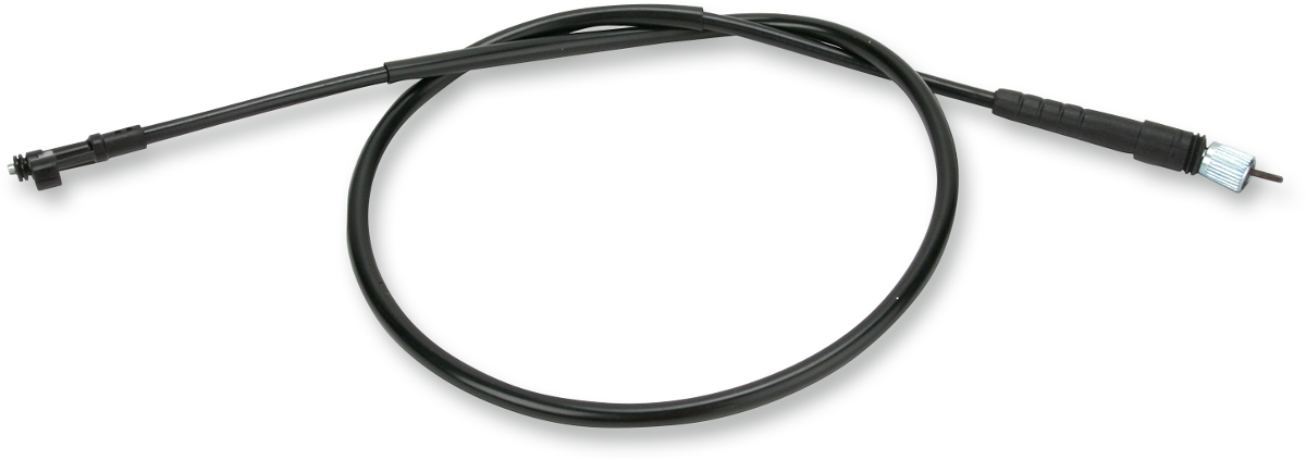 Parts Unlimited speedometer cable for Honda 44830-ME1-0670, motorcycle part with metal and rubber components.