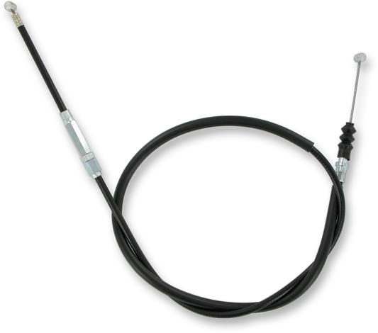 Parts Unlimited vinyl clutch cable for Suzuki motorcycles, featuring durable black vinyl coating and metal connectors.