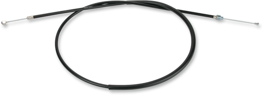 Parts Unlimited vinyl clutch cable for Yamaha motorcycle, featuring a black protective vinyl coating and metal connectors.