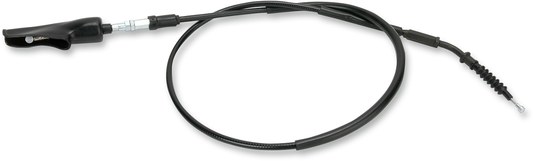 Parts Unlimited vinyl clutch cable for Yamaha, showing the black cable with protective vinyl coating and metal connectors.