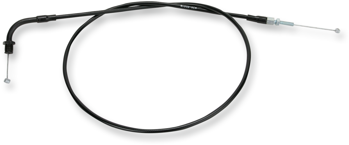 Parts Unlimited vinyl-covered throttle cable for 1979-1983 Honda CB motorcycles, part #17920-425-030, shown with connectors and cable details.
