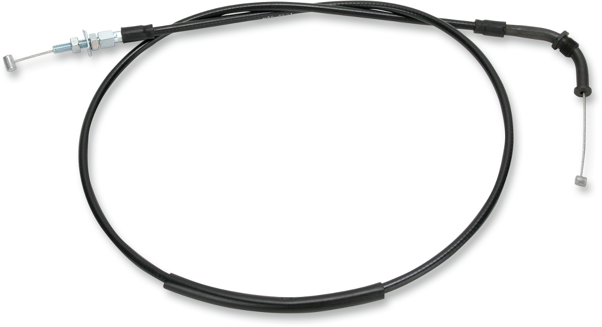 Parts Unlimited vinyl covered throttle cable for 1973-1975 XL250/350 motorcycles, part #17920-356-000, with protective vinyl cover.