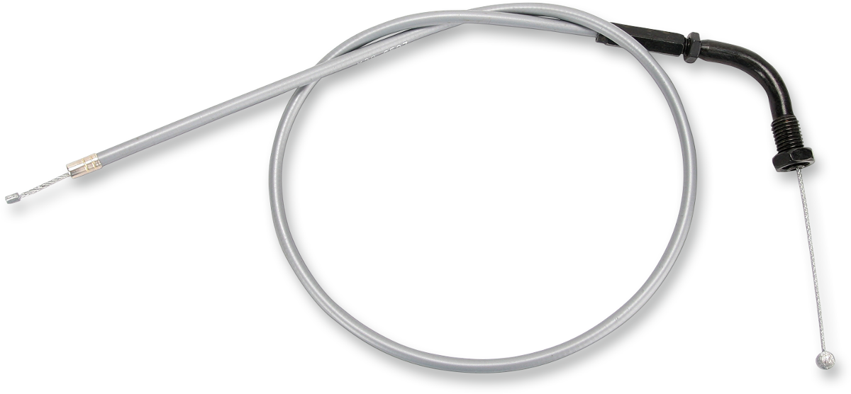 Parts Unlimited vinyl-covered throttle cable for Honda 70/100 from 1971 to 1984, showing the cable with protective vinyl coating