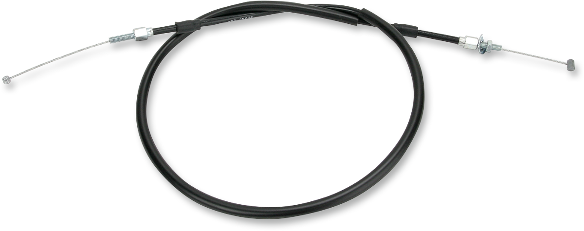 Parts Unlimited vinyl covered throttle cable for Honda XL/XR 1983-1987, part #17920-KF0-000, shown with connectors and cable sheath.