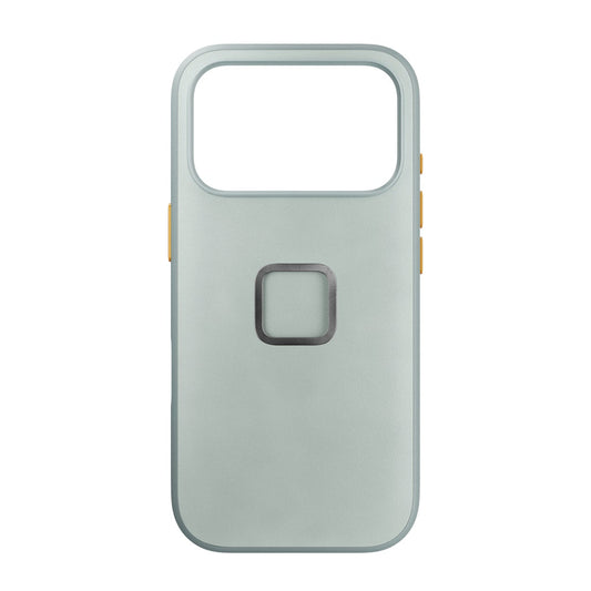 Peak Design Everyday Case for iPhone 17 Pro in Cirrus color, showing sleek mobile phone protection with precise cutouts.
