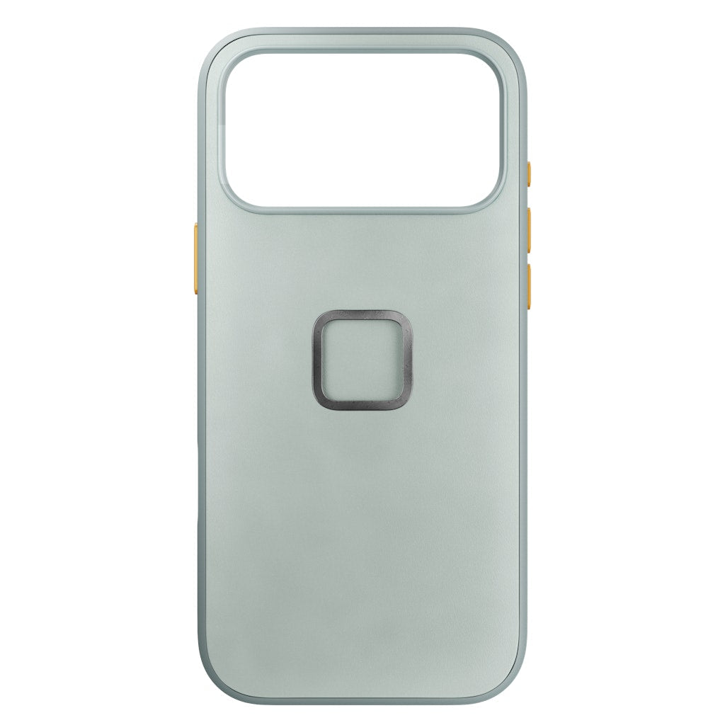 Peak Design Everyday Case for iPhone 17 Pro Max in Cirrus Clarino, showcasing sleek mobile protection with a modern design.