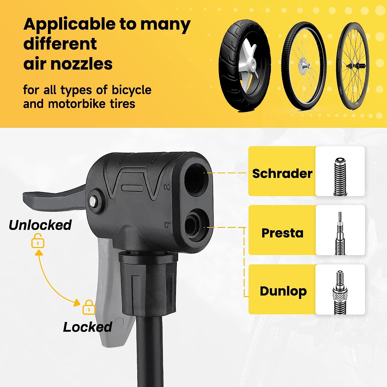 Hycline Basic Bicycle Pump showing a compact, handheld bike pump with a pressure gauge and flexible hose for inflating bike tires.