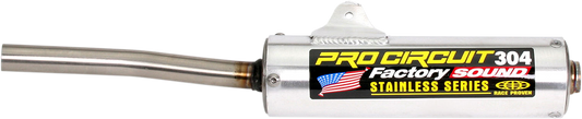 PRO CIRCUIT 304 Silencer, durable aluminum exhaust for motorcycle, designed to improve performance and reduce noise.