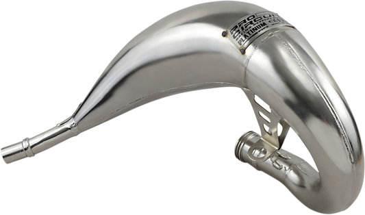 Pro Circuit Platinum Pipe 0851912 high-performance exhaust for dirt bikes, featuring sleek metal finish and durable construction.