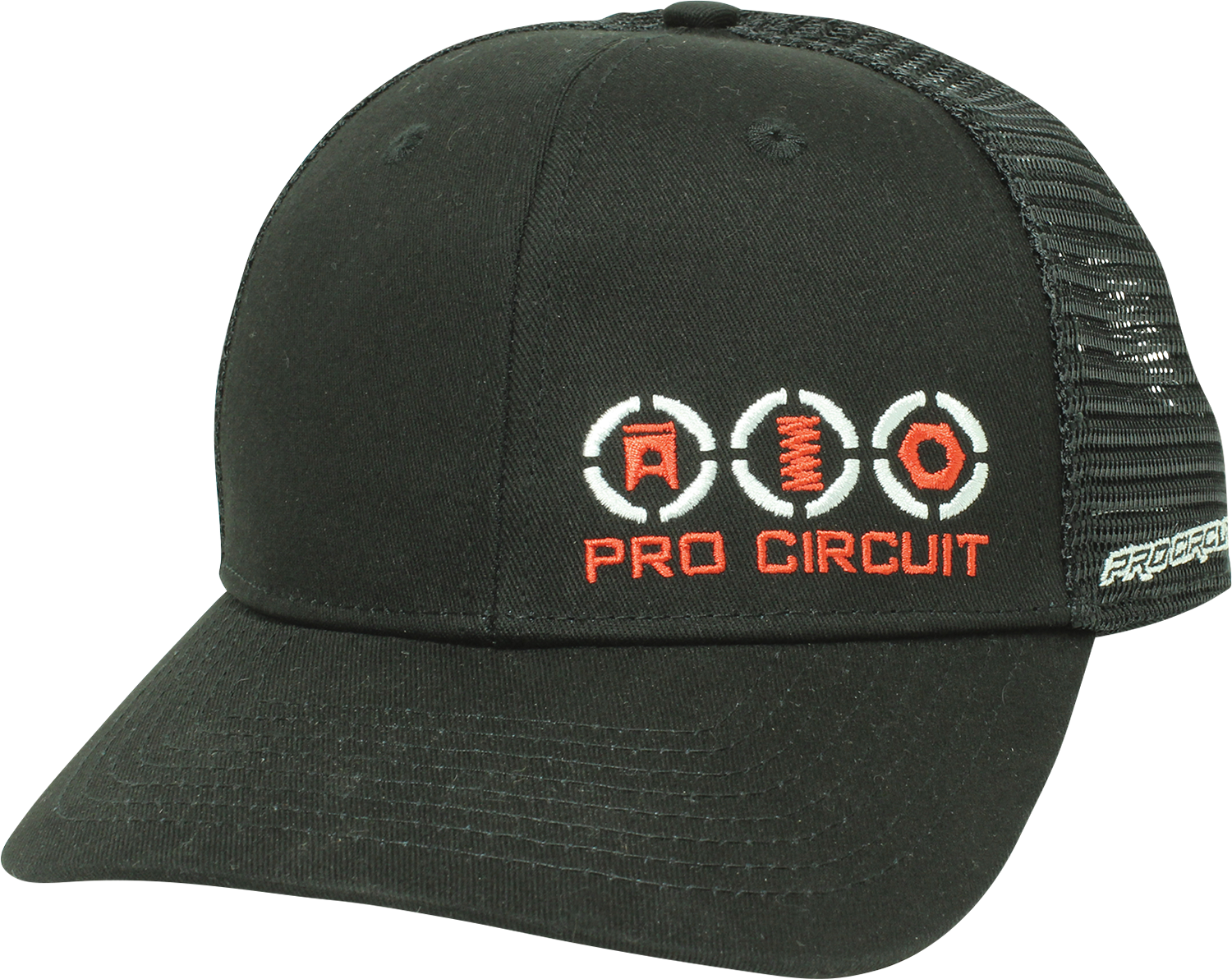 Black PRO CIRCUIT Service Hat with embroidered logo, one size fits all, casual baseball cap style.