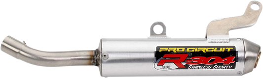 PRO CIRCUIT R-304 Silencer for two-stroke engines, compact aluminum canister with stainless steel intake tube, motorcycle exhaust part