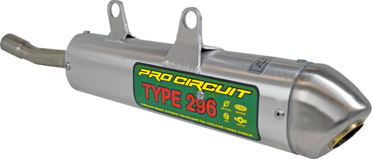 Pro Circuit Silencer 1352325 motorcycle exhaust system with sleek black finish and compact design for enhanced performance