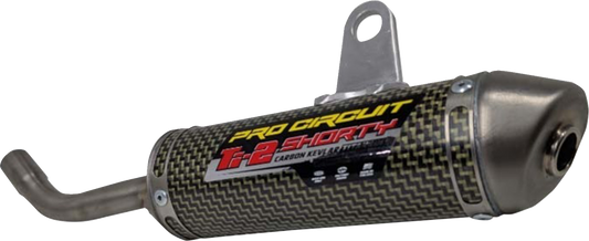 Pro Circuit Ti-2 Silencer for KTM, Husqvarna, and GasGas, featuring titanium and aramid fiber construction.