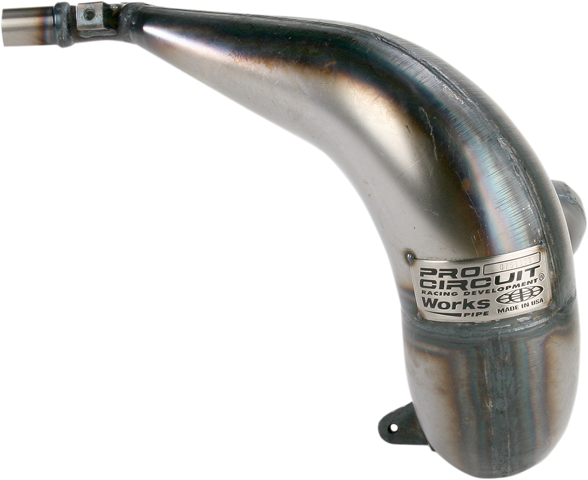 Pro Circuit Works Pipe 0751125 motorcycle exhaust with sleek metallic finish, designed for high-performance and improved power.