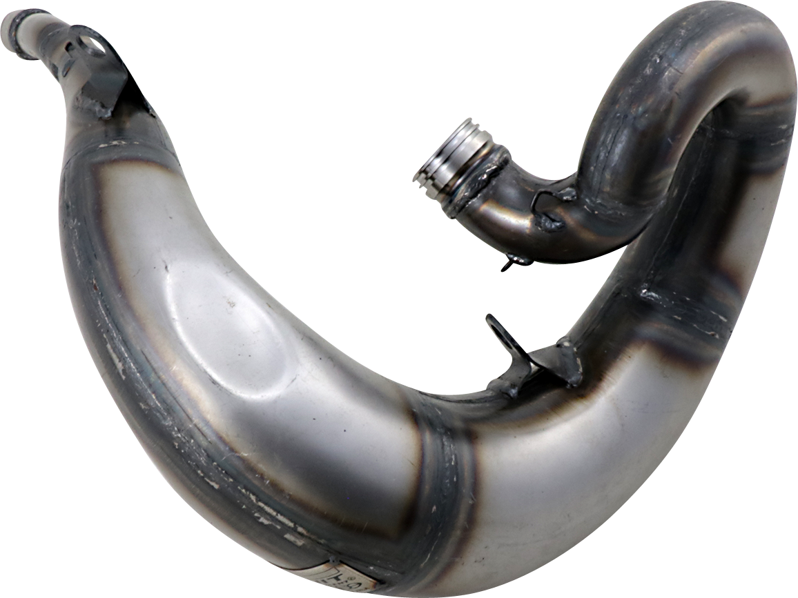 Pro Circuit Works Pipe 0752030 high-performance motorcycle exhaust with bare metal finish, showcasing sleek metal construction and design.