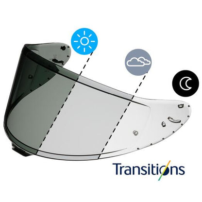Shoei CWR-F2 Transitions® Pinlock® Ready Face Shield Fits RF-1400 & X-Fifteen