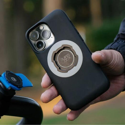 Quad Lock Mag Case for iPhone 16 Pro by Bill's Exhausts, black protective phone case with MagSafe compatibility.