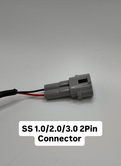 E-Ride 3.0 Functional Cyber Brake Light by Project9 with 2-pin connector, mounted on bicycle for visibility and safety.