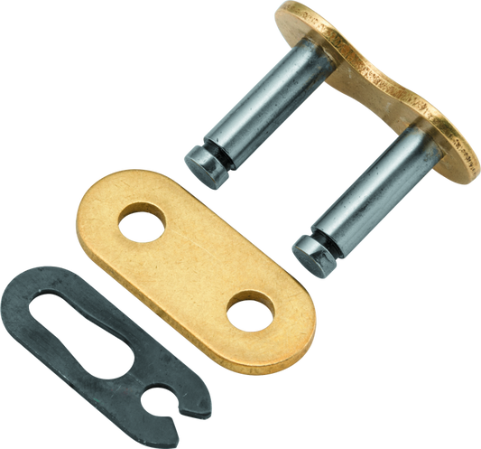 ProTaper 420MX Master Link from the Premium Gold Series motocross chain for 50-125cc engines, showing the master link and gold finish.