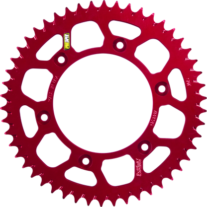 ProTaper, ProTaper Honda Rear Red Sprocket - 49 Teeth | CNC Machined, Self-Cleaning Mud Groove Design