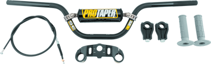 ProTaper KLX110 Pitbike Upgrade Kit handlebar, grips, and controls for Kawasaki KLX110 dirt bike.